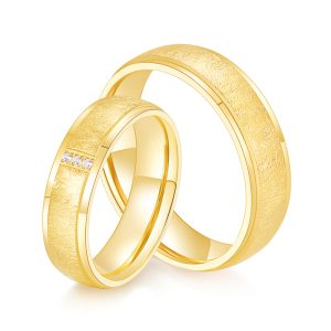 Titanium Promise Rings - Cubic Zircon Matching Bands