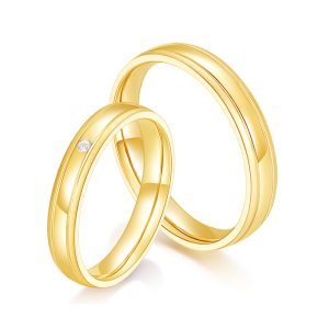Mini Gold Stainless Steel Rings - Petite Wedding Bands