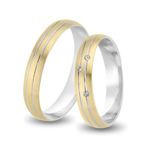 Golden Stainless Steel Wedding Rings for Couples