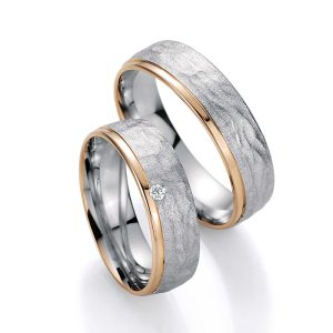 Rose Gold Dummy Rings - Hammered Copper Brass Wedding Display