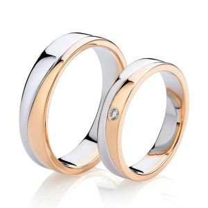 Rose Gold Wedding Rings for Couples - His & Hers