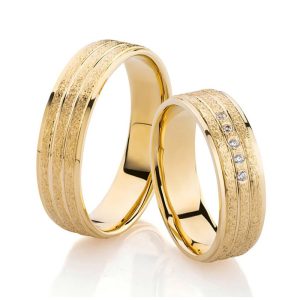 Luxury Gold Wedding Rings for Couples - Matching Sets