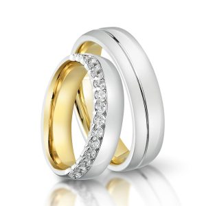 Gold Plated Dummy Rings - Couple Wedding Bands for Display