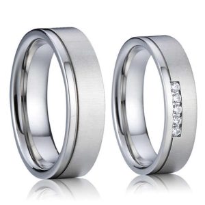 Titanium Wedding Rings - Couples Promise Band Sets