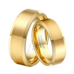 Wholesale 18k Gold Plated Tungsten Wedding Bands
