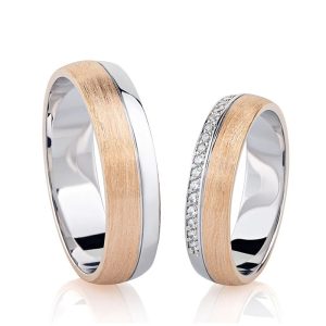 Gold Plated Titanium Wedding Rings for Couples