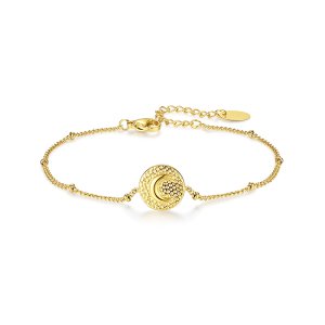 Moon Chain Bracelet - Gold Plated Stainless Steel