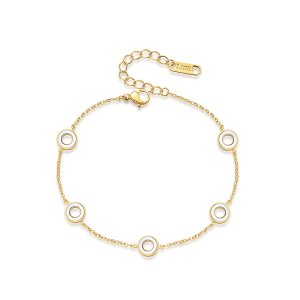 Shell Link Chain Bracelet - Stainless Steel Fashion Jewelry