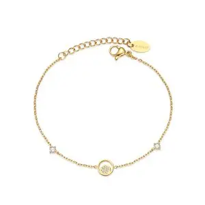 Cubic Zircon Bracelet - Stainless Steel Chain Link Jewelry