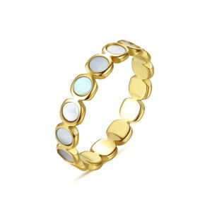 Shell Wedding Rings - 18K Gold Plated Stainless Steel Jewelry