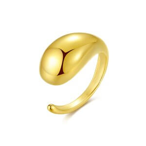 Geometric Adjustable Ring - 18K Gold Plated Jewelry
