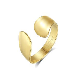 Adjustable Cuff Ring - 18K Gold Plated Trendy Jewelry