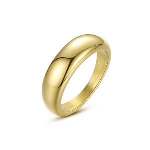 Chunky Dome Ring - 18K PVD Gold Plated Women's Jewelry