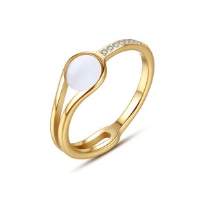 Seashell Zircon Rings - 18K Gold PVD Plated Jewelry