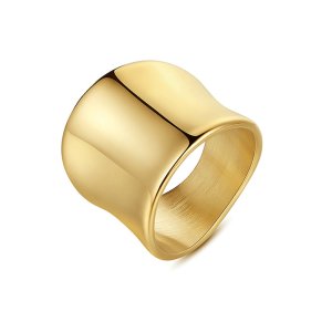 Geometric Chunky Ring - 18K Gold Plated Women's Jewelry