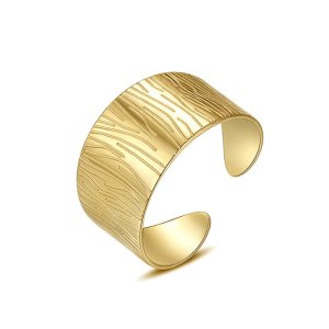 Gold Adjustable Rings - Stainless Steel Women's Jewelry