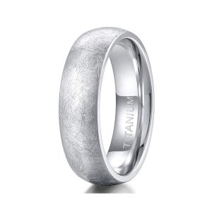 Classic Titanium Wedding Bands - 4mm/6mm Dome Rings