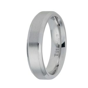 Classic Titanium Wedding Ring - Satin Finish Unisex Band