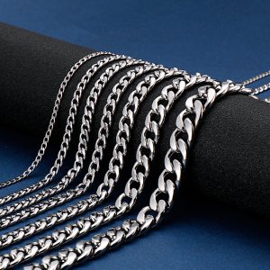 Stainless Steel Cuban Chain - Punk Jewelry Unisex