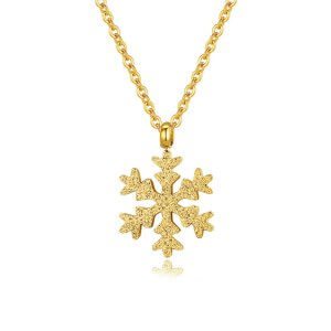 Snowflake Necklace - 18K Gold Plated Jewelry for Women
