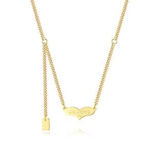 Gold Heart Choker - Cuban Link Chain Necklace