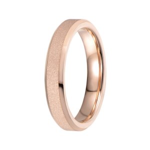 Rose Gold Tungsten Wedding Rings - 4mm & 6mm Pair