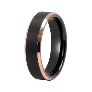 Rose Gold Zirconium Ring - Men's Wedding Band