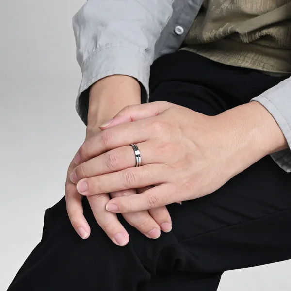 Unisex Cross Titanium Steel Ring | Minimalist Fashion Couple Ring for ...